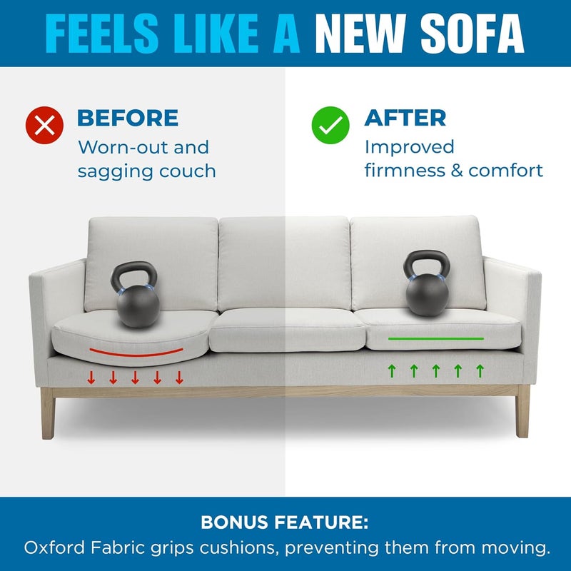 Meliusly Heavy Duty Couch Cushion Support for Sagging Cushions (21x48) Reinforced Wood Sofa Cushion Support Board for Sagging Seat, Deep Couch Supporter for Under The Cushions, Loveseat Saver - Image 2